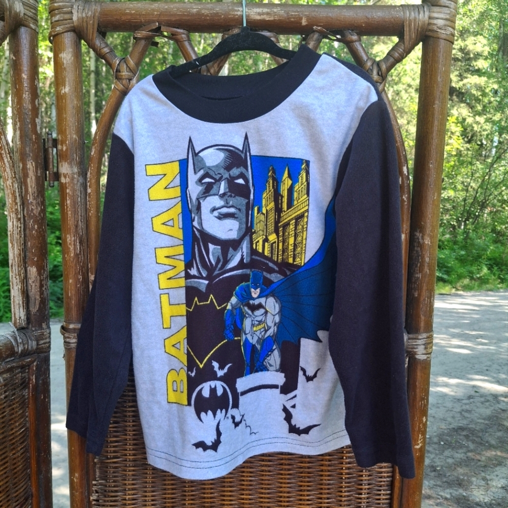 🍀3/15 Batman Black and Gray Graphic Shirt